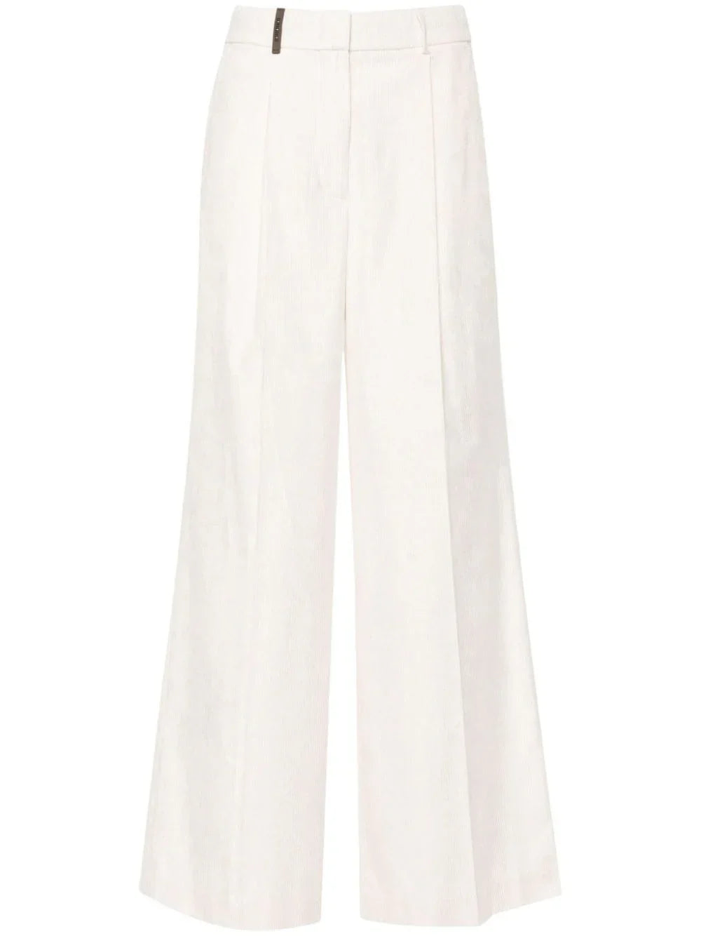 Peserico Corduroy Straight-Leg Trousers — Pink