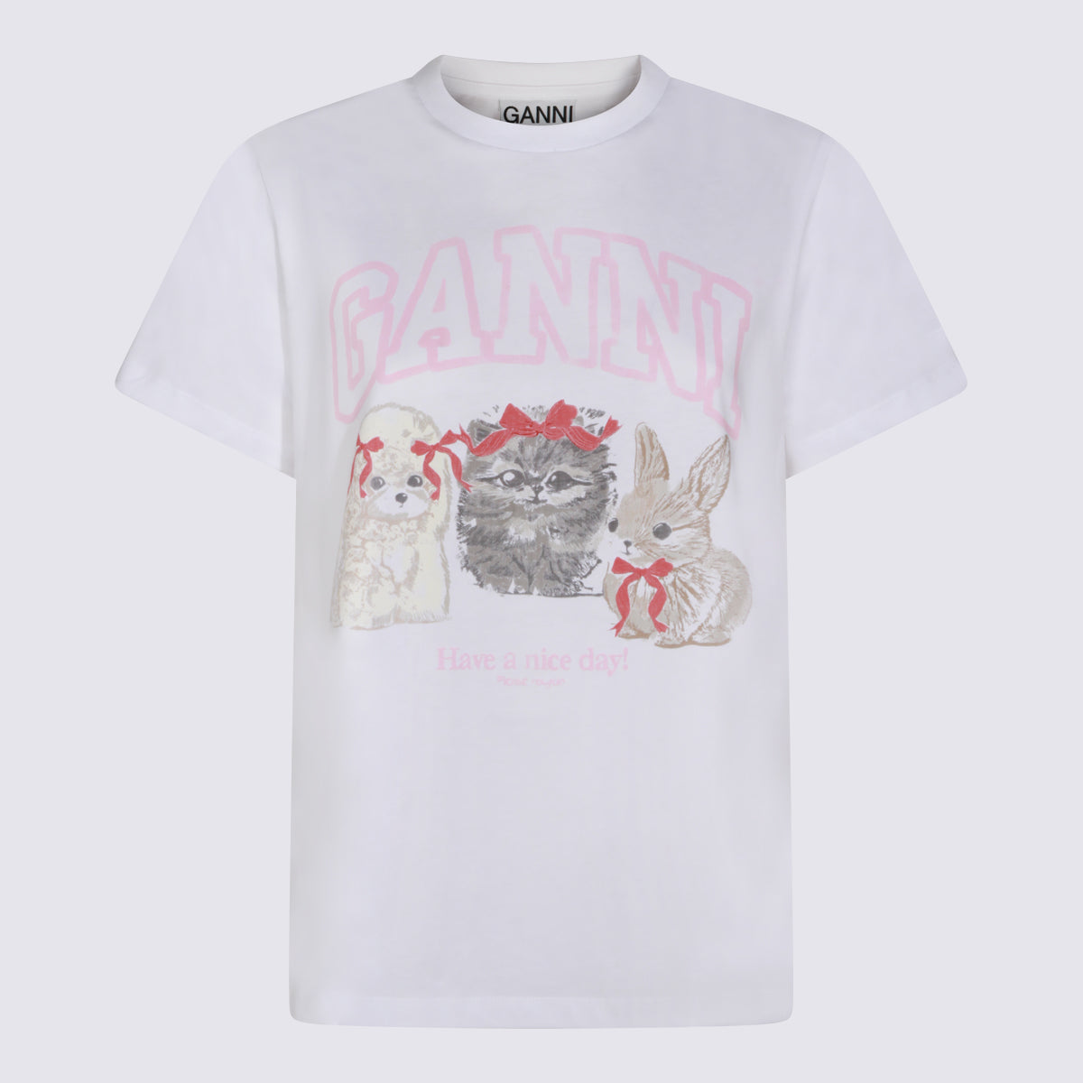 GANNI T-shirts and Polos White _co