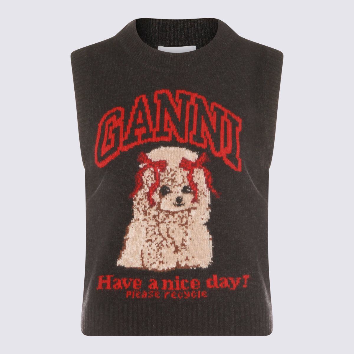 Ganni Sweaters Black Sand _wo Recycled Wo Pa