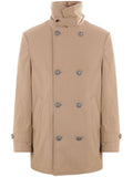 Brunello Cucinelli Gabardine Padded Coat — Beige