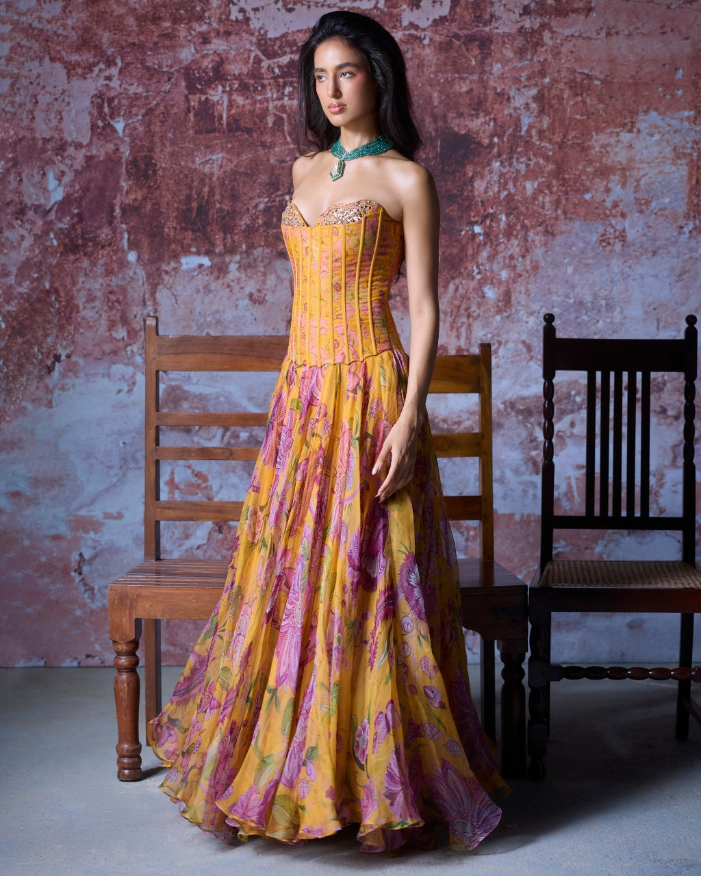 Disha Gown By KYNAH, Luxury Indian Fashion & Bridal Wear