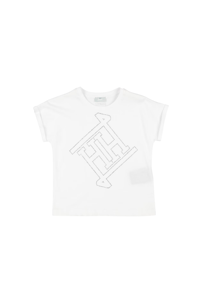 Herno Geometric Studded Graphic T-shirt — White