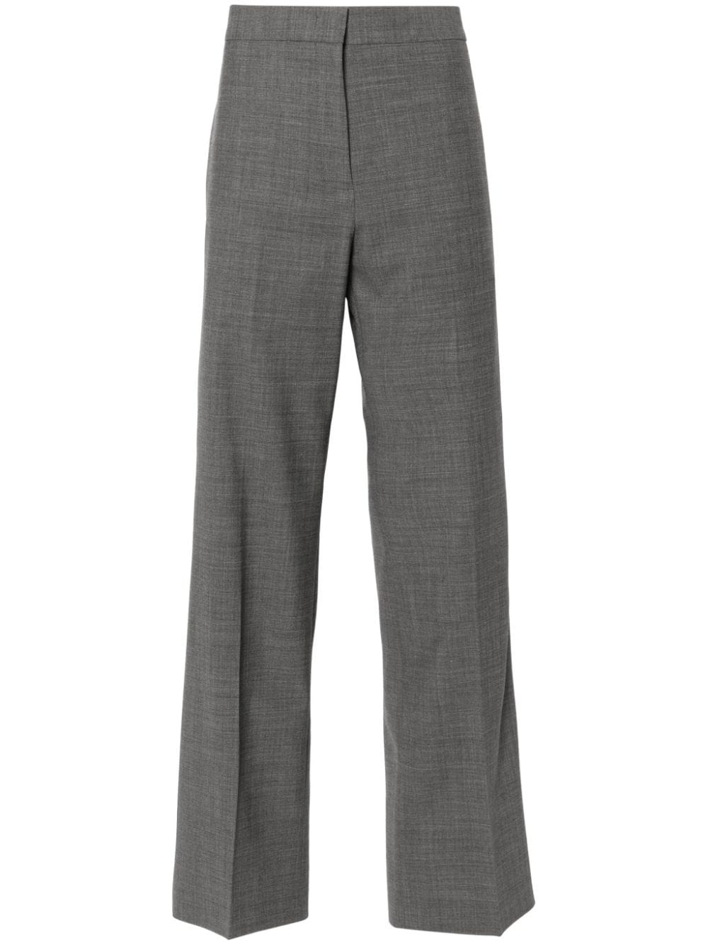 Fabiana Filippi Pressed Crease Straight-Leg Trousers — Grey