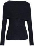 Fabiana Filippi Ribbed Knit Sweater — Black