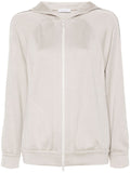 Brunello Cucinelli Monili Chain-Detail Hoodie — Taupe