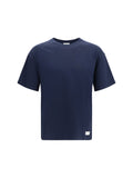 Saint Laurent Cotton-Modal Crewneck T-Shirt — Navy