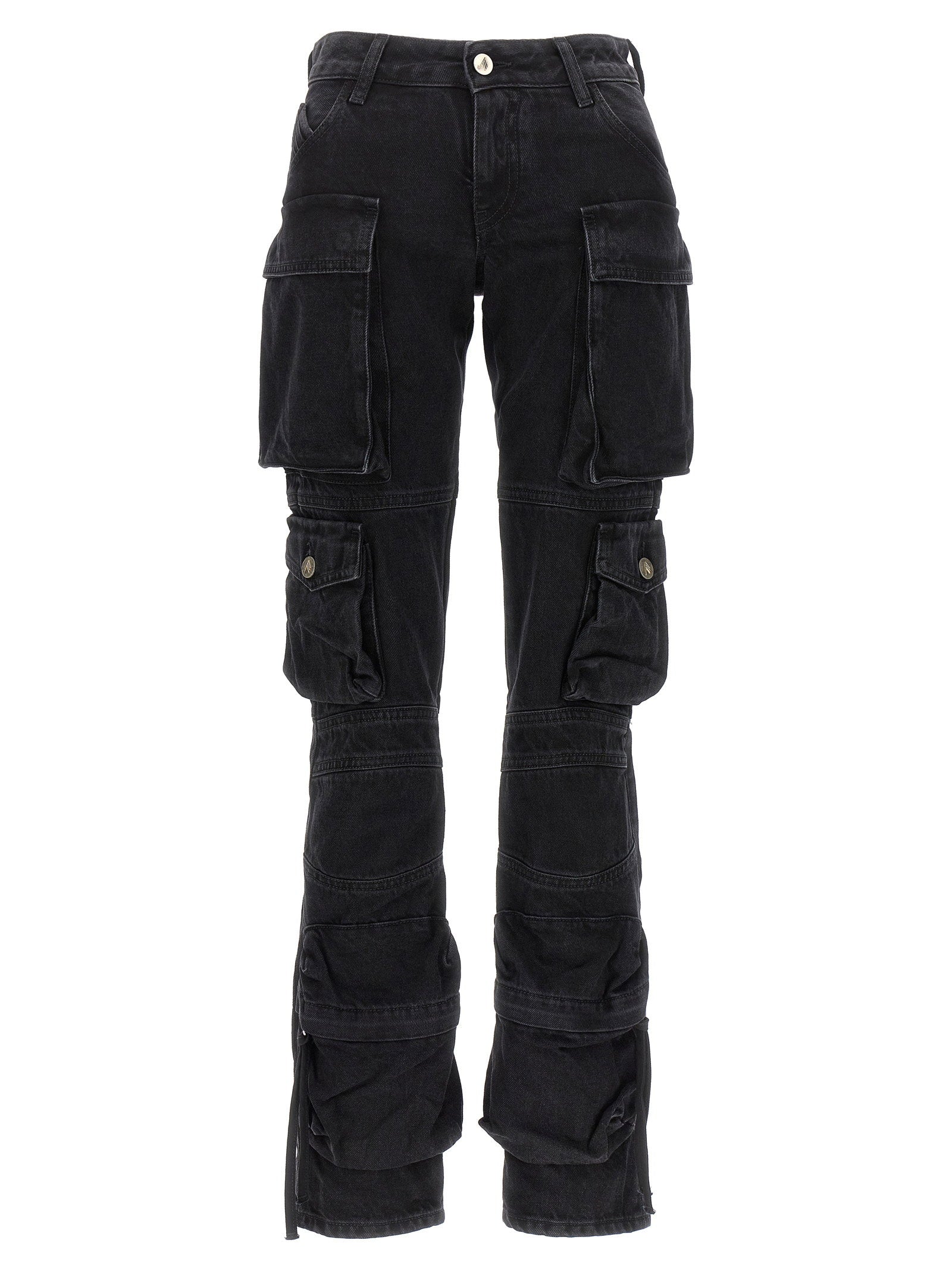 The Attico Essie Cargo Pants — Black
