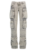 The Attico Essie Cargo Pants — Gray