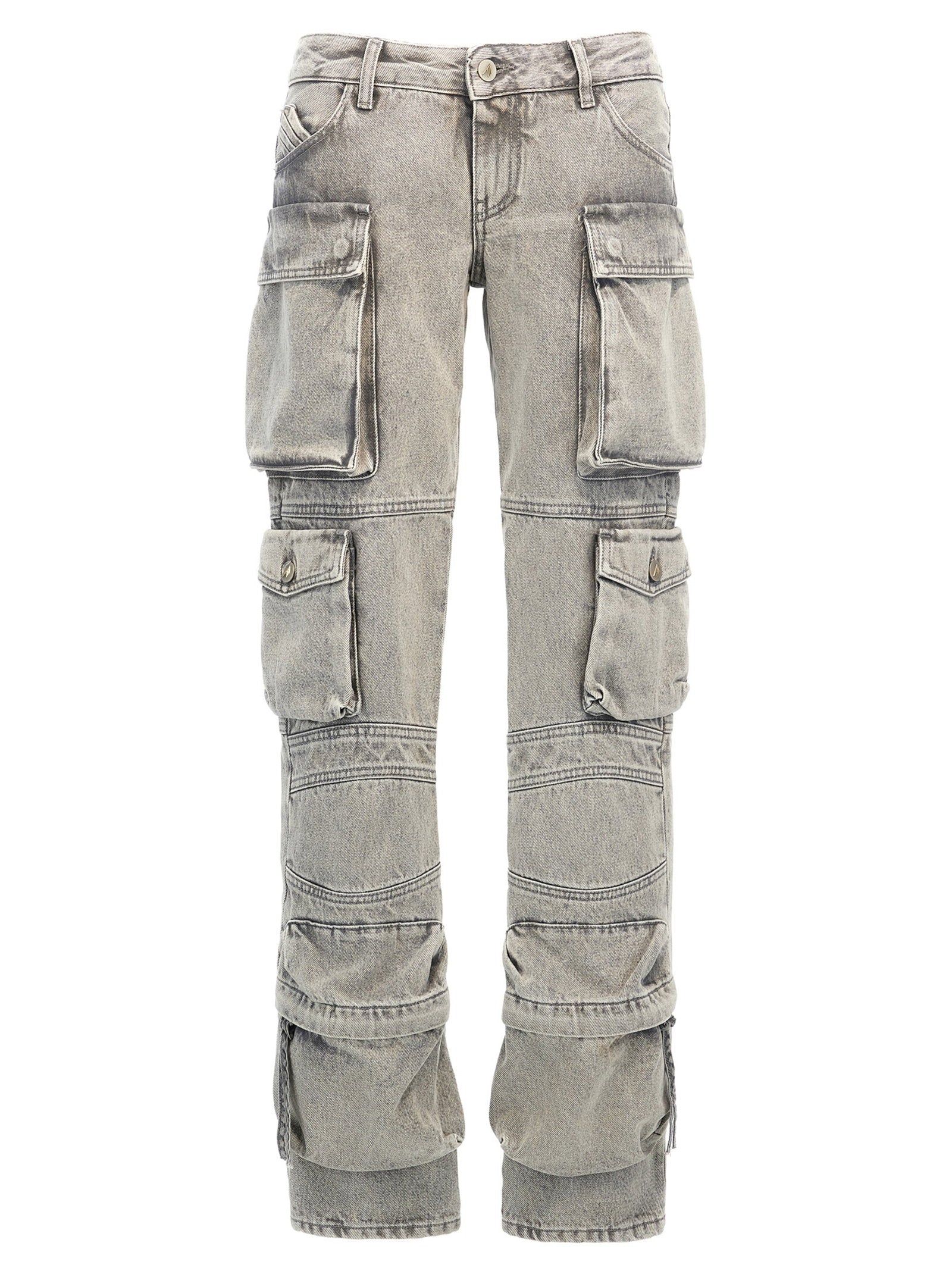 The Attico Essie Cargo Pants — Gray
