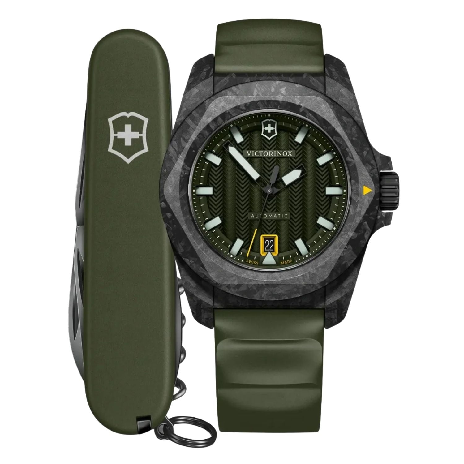 Victorinox Carbon Automatic Watch — Green