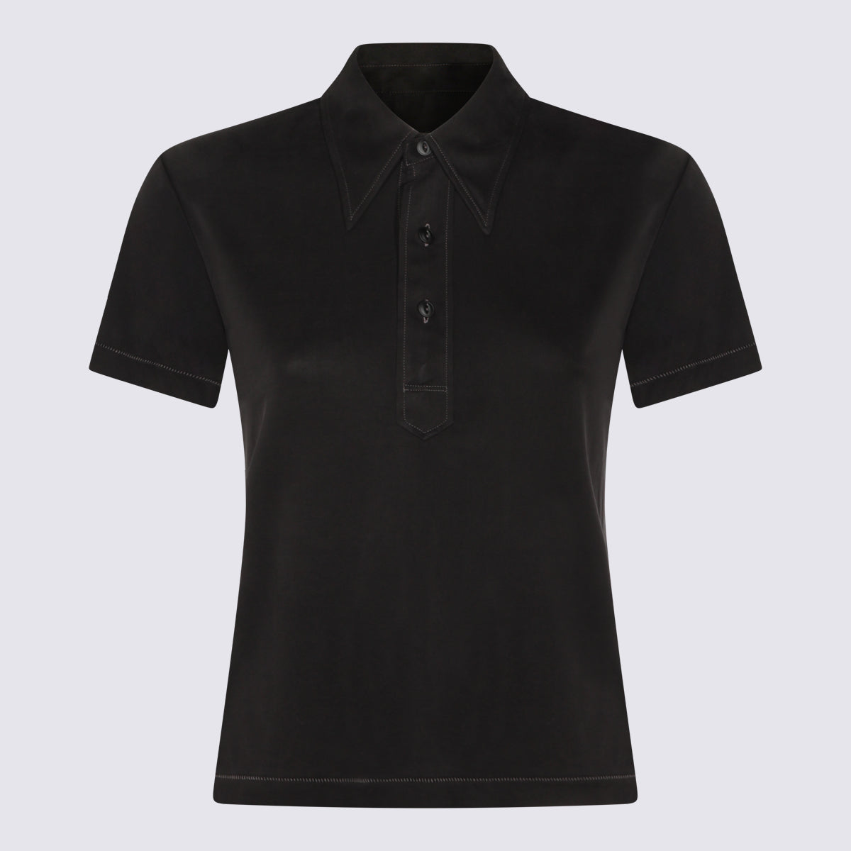 Maison Margiela T-shirts and Polos Black _cupro Ea