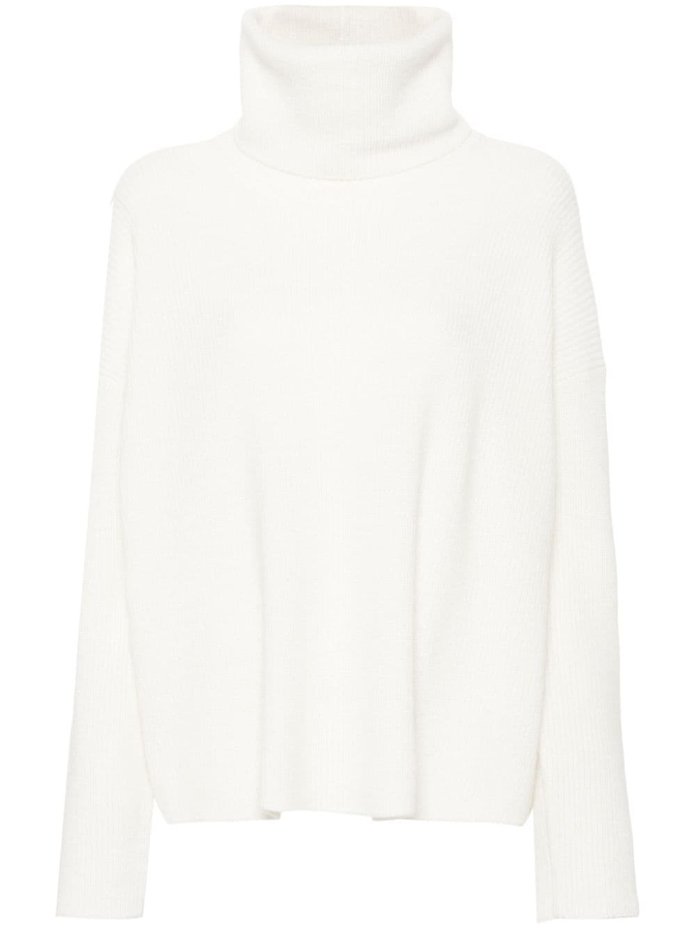 Fabiana Filippi Virgin Wool-Blend Roll-Neck Sweater — White