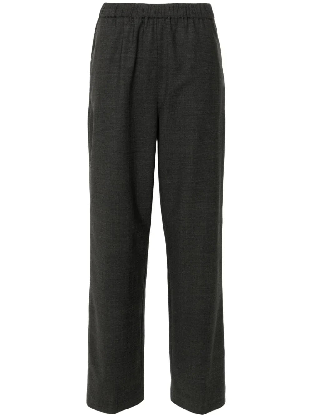 Fabiana Filippi Mélange Virgin Wool Blend Trousers — Dark grey