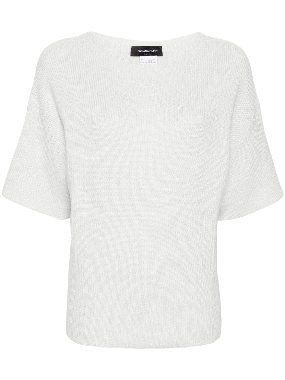 Fabiana Filippi Lurex-Detail Chunky Knit Sweater — White