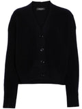 Fabiana Filippi Chunky-Knit with Lurex Detail Cardigan — Black