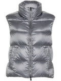 Peserico Monili Chain-Detail Goose Down Gilet — Grey