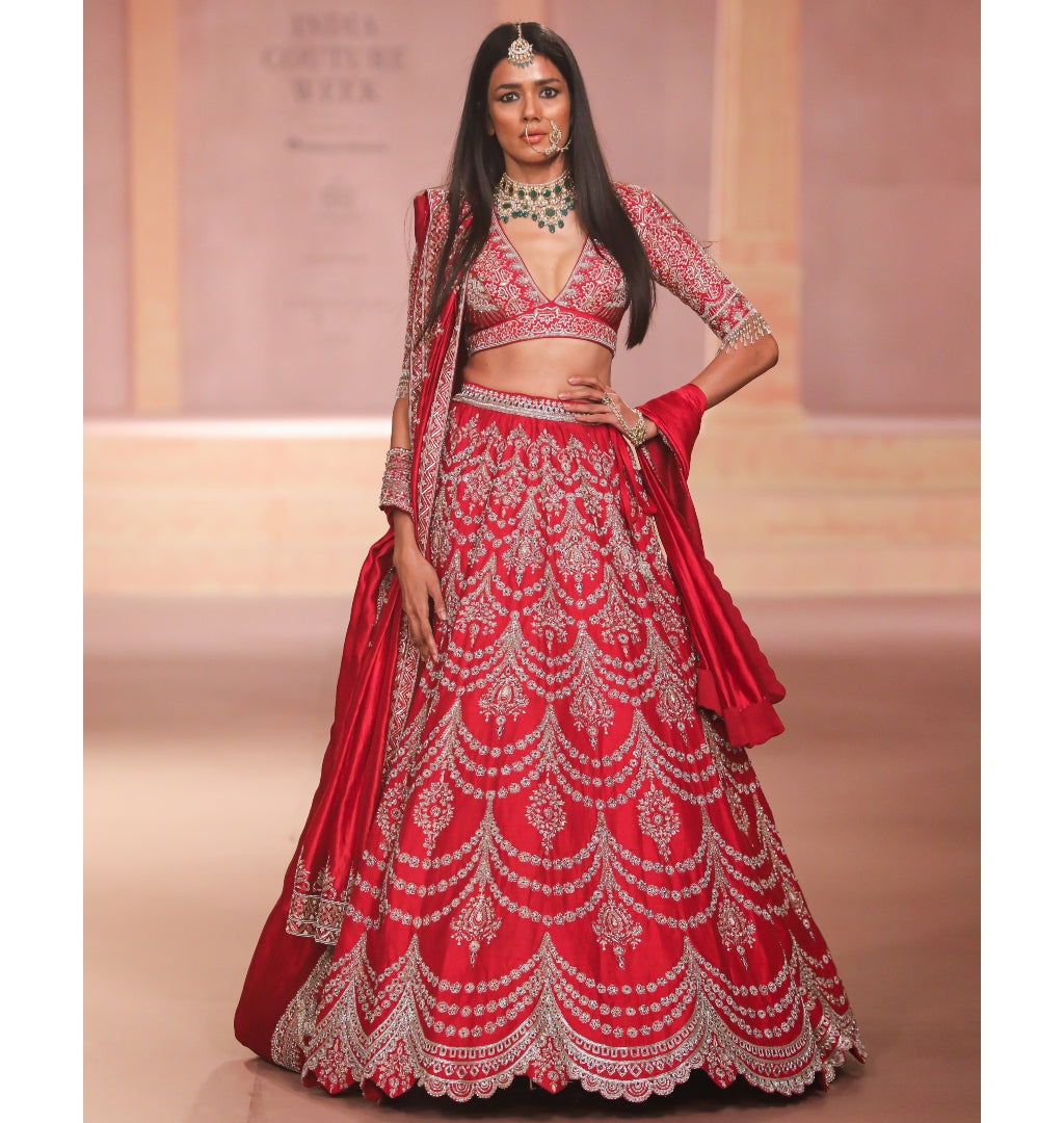 Malhaarika Zardozi Embroidered Lehenga Set By KYNAH, Luxury Indian Fashion & Bridal Wear
