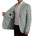 Men's Cashmere Silk Single-Breasted Blazer Green Blazers