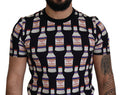 Men's Black Bacio Di Venere Cotton Crew T-Shirt