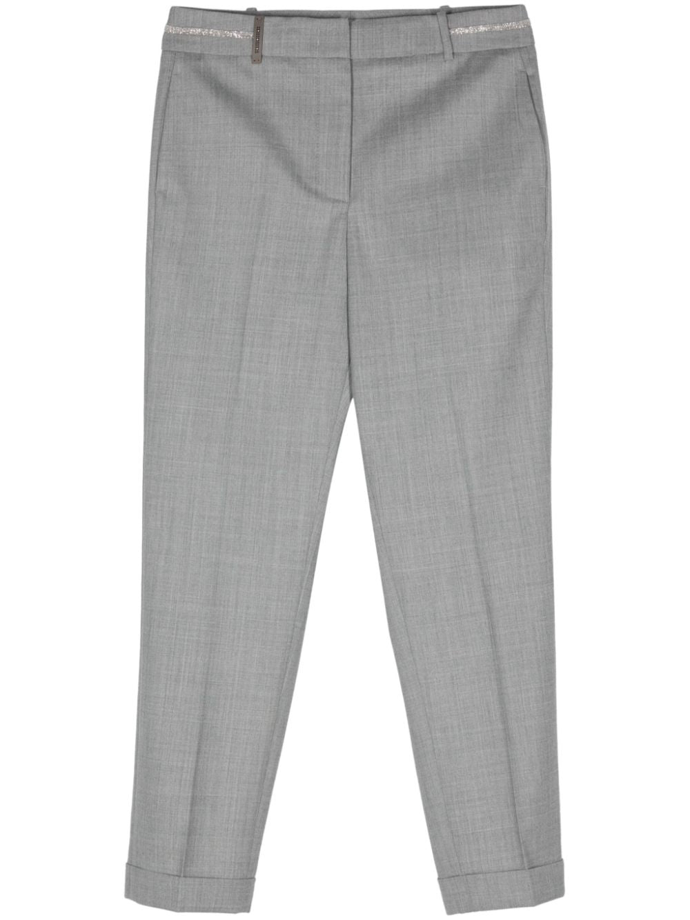 Peserico Punto Luce-Chain Trousers — grey