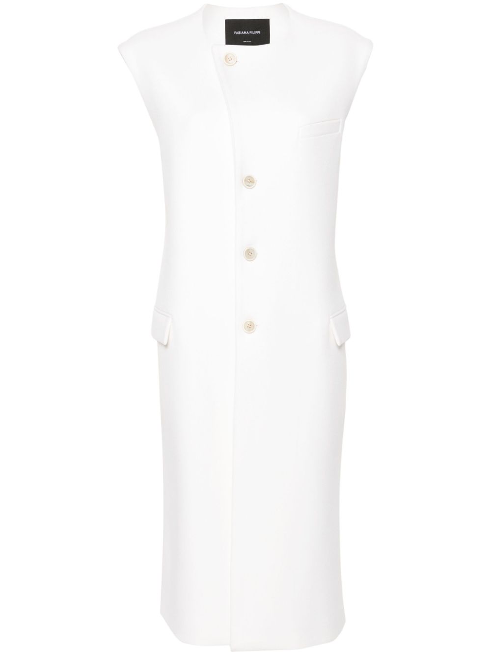 Fabiana Filippi Felted Merino-Cashmere Coat — White