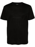 Stefano Ricci Logo-Embroidered Virgin Wool T-Shirt — Black