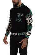 Men's Logo-Embroidered Cotton Sweatshirt Black Sweatshirts