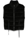 Peserico Corduroy Quilted Gilet — Black