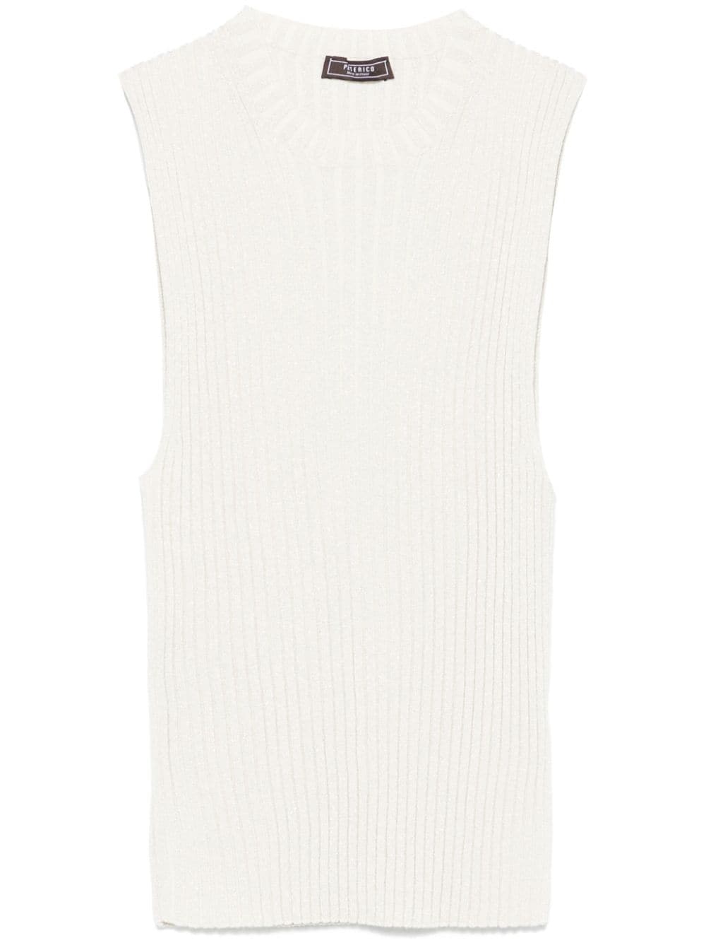 Peserico Fine-Ribbed Tank Top — Ivory