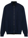 Brioni Knit Zip-Up Cardigan — Midnight blue