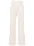 Eleventy Chunky-Ribbed Wool-Cashmere Trousers — Beige