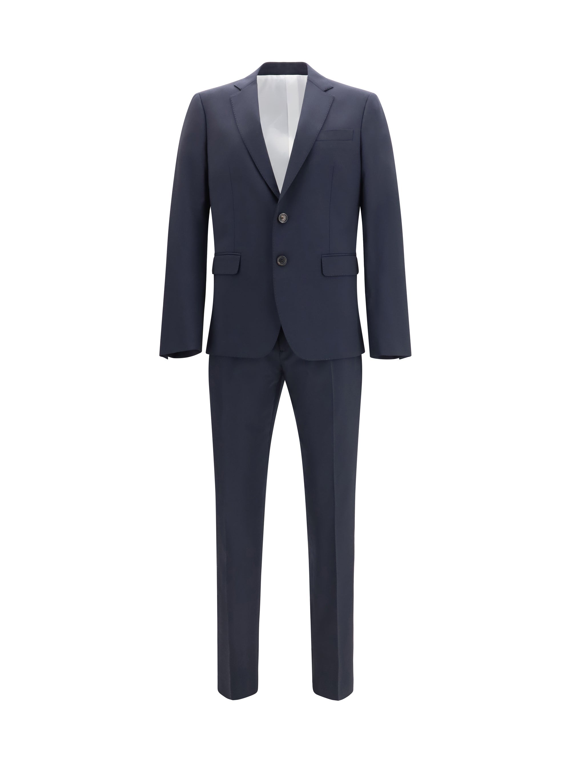 Dsquared2 Single-Breasted Wool-Blend Pant Suit — Navy