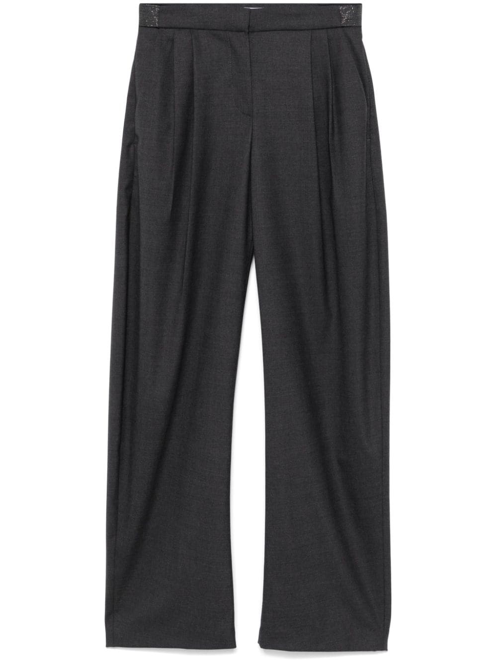 Brunello Cucinelli Virgin Wool Tailored Trousers — grey