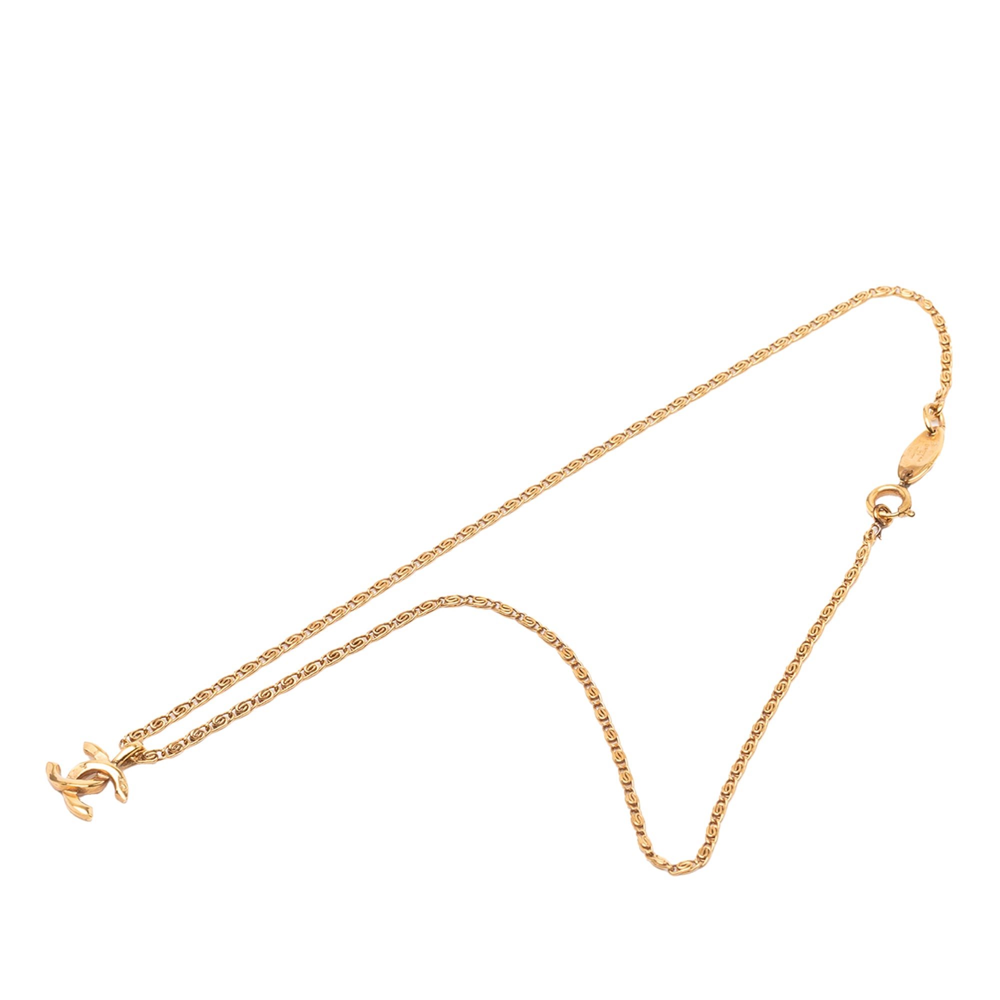 CC Gold Plated Pendant Necklace