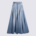 Balenciaga Skirts Dirty Light Blue _co