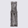 Blumarine Dresses Natural White/black _vi