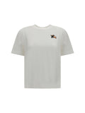 Camiseta Burberry Knight Check — Blanco