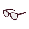 Gucci GG2104O003 Acetate Square-Frame Eyeglasses — Burgundy