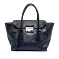Bicolor Glace Calf Sound Lock Satchel
