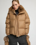 Yves Salomon Down Jacket — Beige