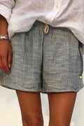 Fashion Style Drawstring Waist Striped Shorts