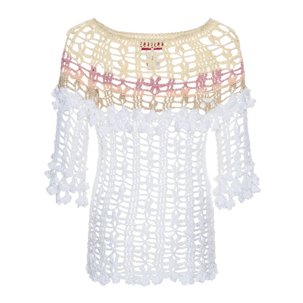 Vanilla Multicolor Handmade Crochet Top