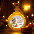 Adorno de vela sin llama LED personalizado con nombre Decoración del árbol de Navidad Simpatía Regalo conmemorativo por la pérdida de un ser querido