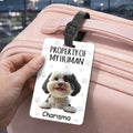 Etiqueta de equipaje personalizada con el nombre de mi mascota de dibujos animados Accesorios de viaje Regalo de cumpleaños para dueños de mascotas amantes de los viajes