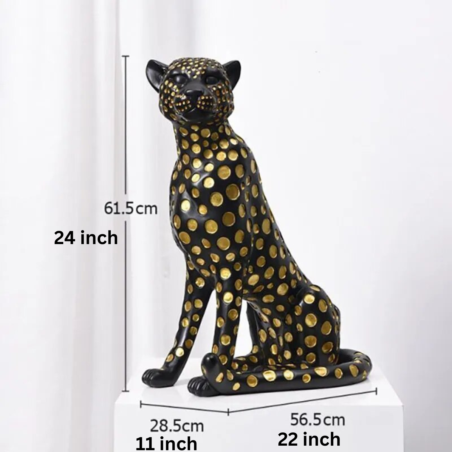 ArtZ® Nordic Leopard Sculpture - Black
