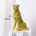 ArtZ® Nordic Leopard Sculpture - Yellow