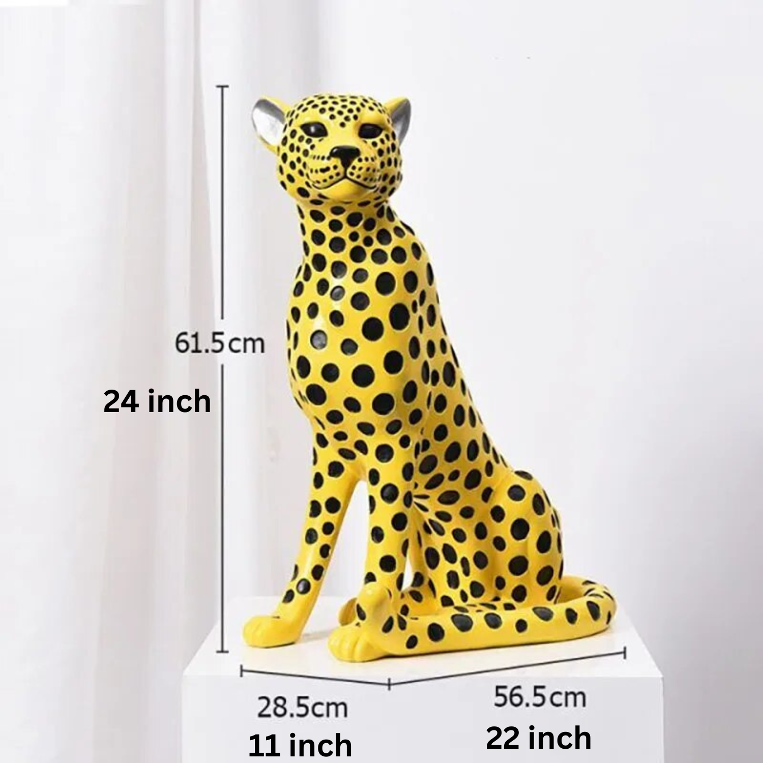 ArtZ® Nordic Leopard Sculpture - Yellow