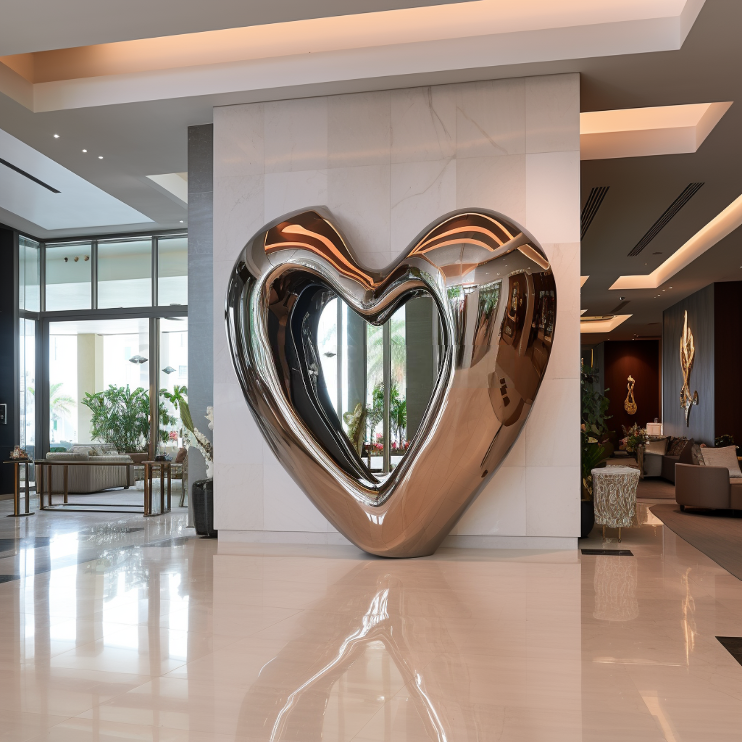 OSO Stainless Steel Heart Mirror