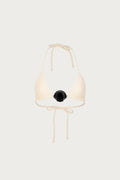 Shell Triangle Top (Faux Suede Cream)