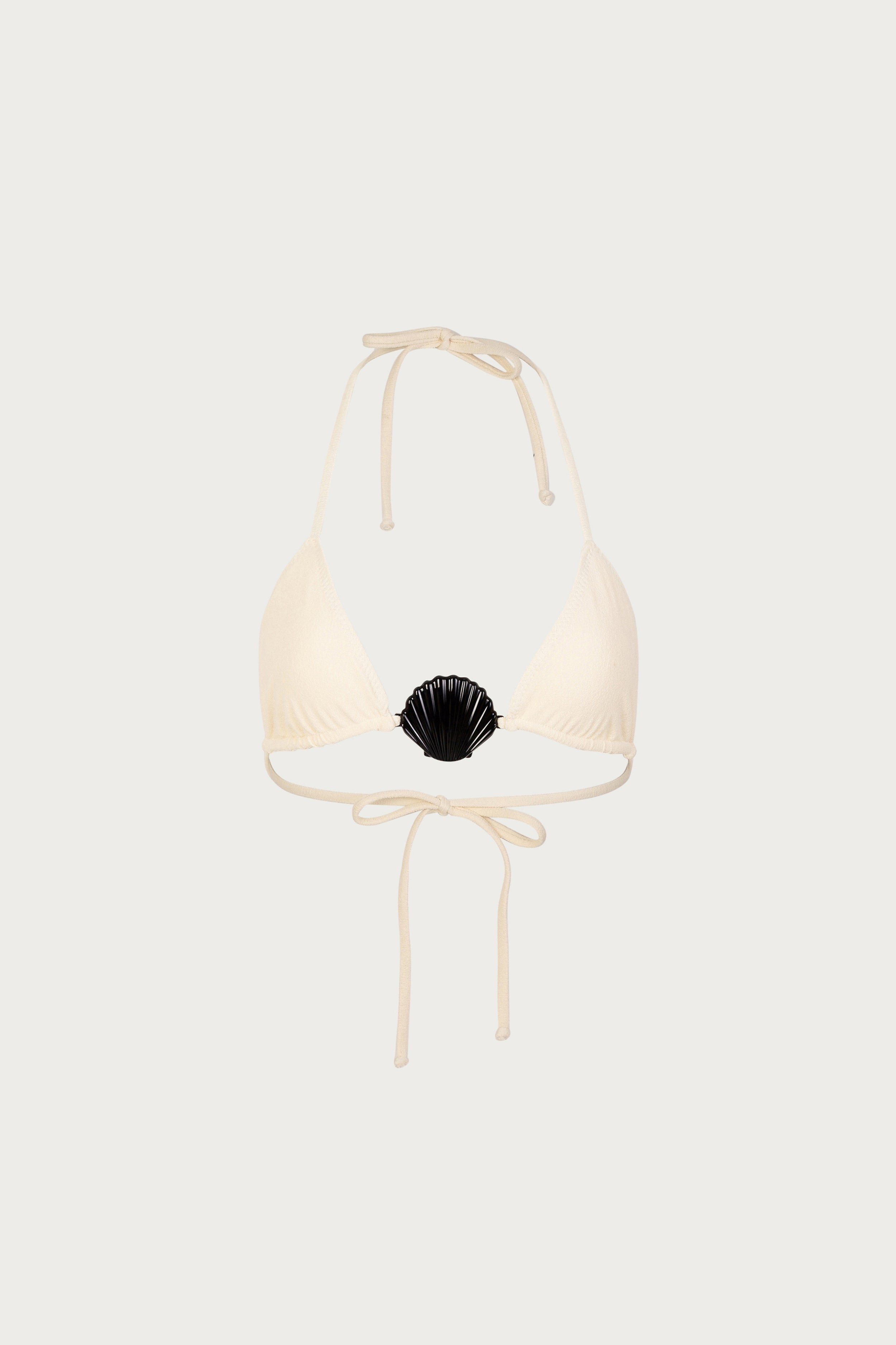 Shell Triangle Top (Faux Suede Cream)